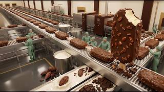 Inside Magnum Ice Cream Factory: Fresh Cream to Chocolate Bars Full Process Daily