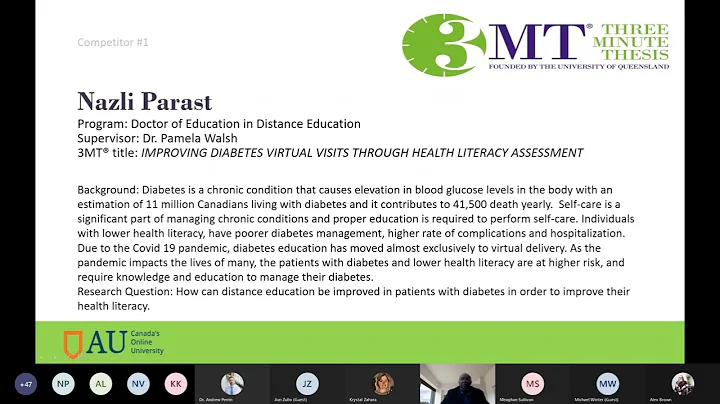 Athabasca University 2022 Three-Minute Thesis (3MT®) competition
