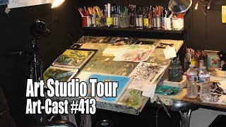 Artcast #413 - art studio tour join my mailing list, never miss a
video ... http://eepurl.com/bpgdmx hi all, in this i respond to some
viewer questions...