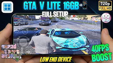 GTA 5 LITE (16GB) FULL SETUP On ANDROID | Winlator ludashi setup & smooth Gameplay tutorial.