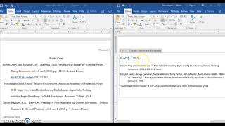 Don't use MS Word to make your works cited page