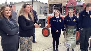 Kentucky Agriculture Commissioner Ryan Quarles visits Louisa to show support for Lawrence County FFA