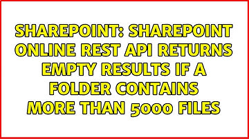 SharePoint Online REST API returns empty results if a folder contains more than 5000 files