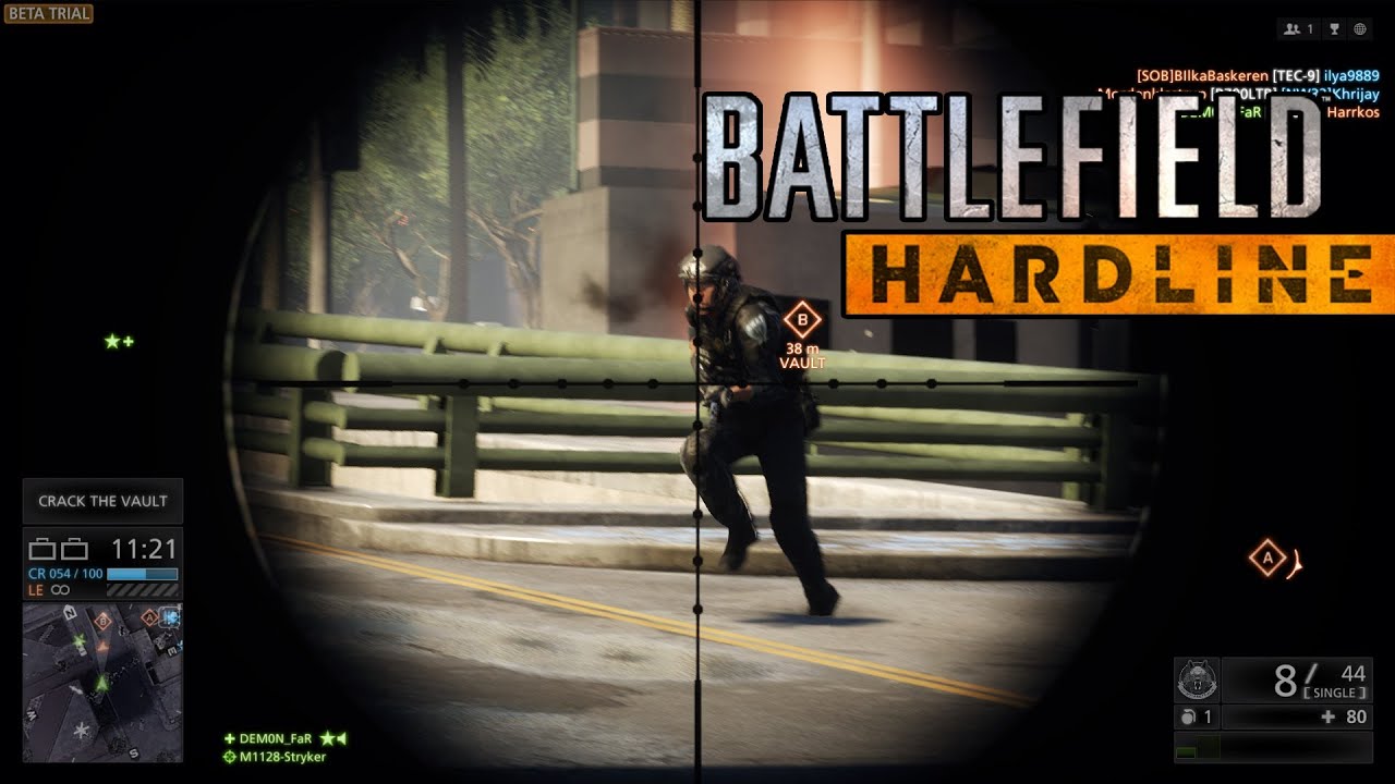 Battlefield Hardline - Heist - Sniper Gameplay - Ultra Settings