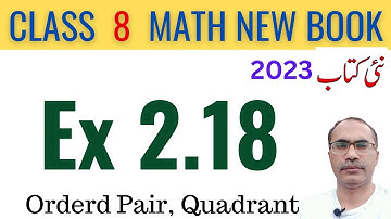 8Th Class Math Exercise 2.18 New Book || Equation of a straight line