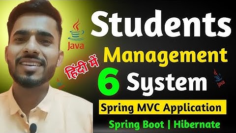 Student Management System | Spring MVC | Spring Boot | Full Stack Project #6