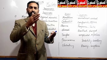 | LEC 05 | INTER Part 2 | Mr. CHIPS | CHAPTER NO 4 | SYNONYMS |