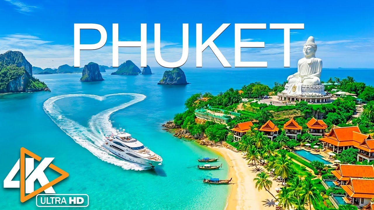 Phuket 4K Drone Footage | Turquoise Bays, Limestone Islands & Tropical Coast With Deep House Chill