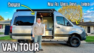 All New 2023 Sprinter All Wheel Drive Custom Camper Van Build with Shower