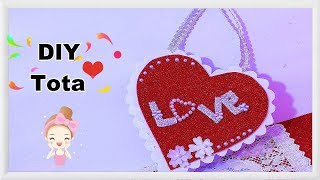 عمل شنطة هدايا مميزة وسهلة من الفوم لعيد الأم وعيد الحب / DIY crafts / Gift bag