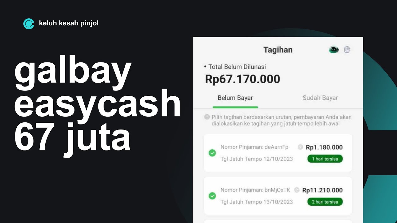 Gua galbay 67 juta di EASYCASH. Ini yang terjadi sama gua.