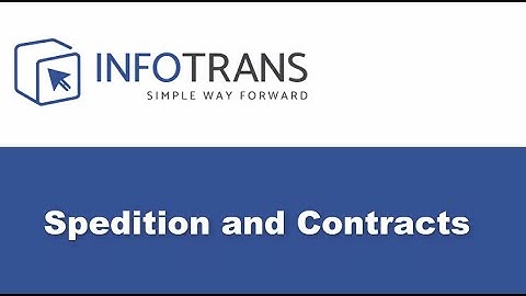 InfoTrans TMS - Spedition and contracts
