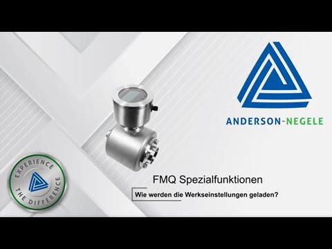 FMQ How-To: Werkseinstellungen (Anderson-Negele Durchflussmesser)