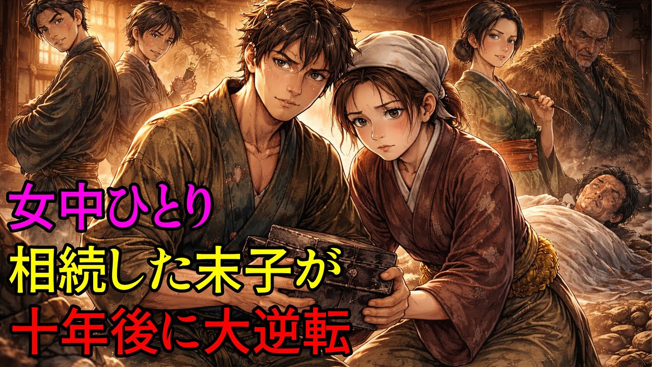 大富豪の末子が相続したのは「女中ひとり」だけ――遺された黒塗りの箱が暴く縁札の闇。十年後、兄たちは“信頼”を売り、最下層の弟が全てを結び直す残酷逆転譚。| 野談 | 伝説 | 昔話 | 説話 | 民話