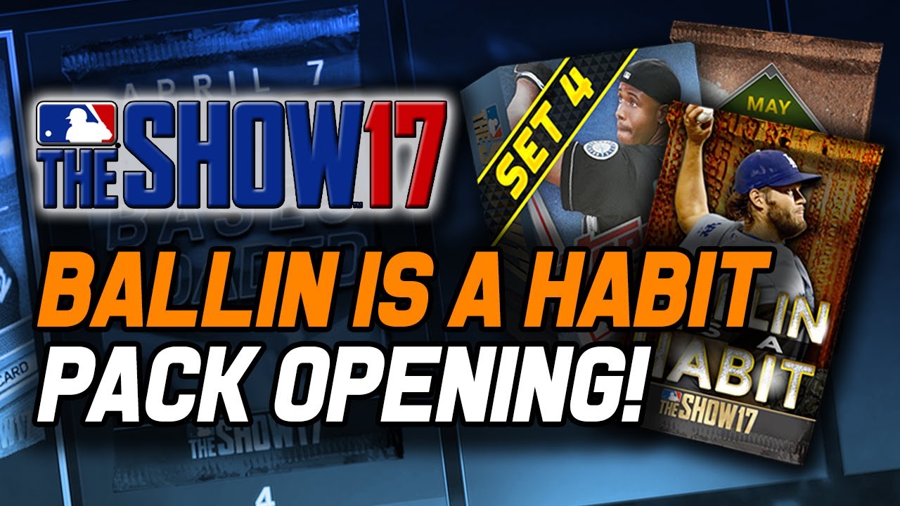 BALLIN' IS A HABIT PACKS! 2 GOLDS! MLB The Show 17 Pack Opening