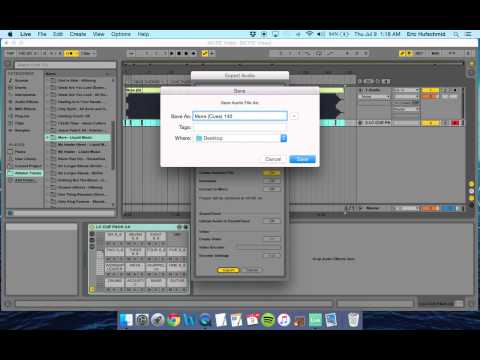 How To Export einer Audiodatei im Ableton Live