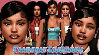Teenager Lookbook + CC Folder | Sims 4 Create a Sim