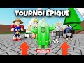 Cactus et le tournoi pique avec sonic luffy naruto denji et pingouin  roblox  brookhaven rp