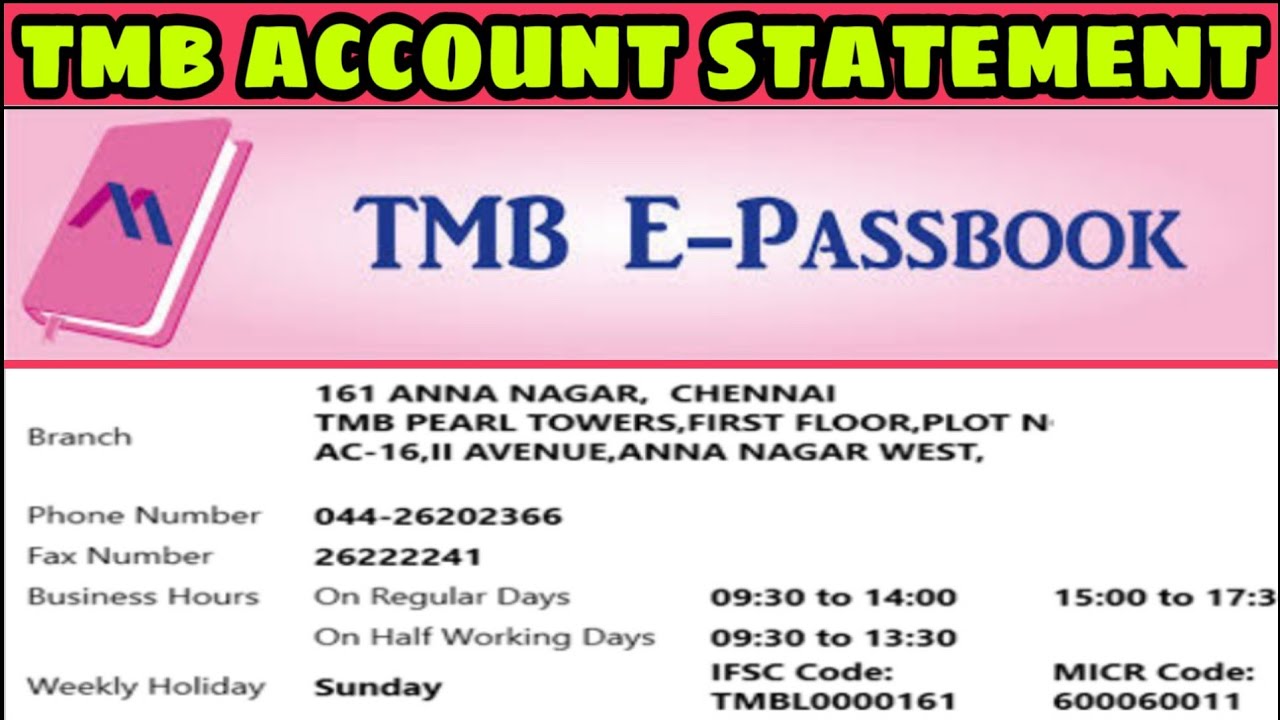 How To Get TMB Bank Statement Tmb YouTube
