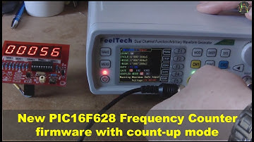 New PIC16F628A Frequency Counter Firmware with count-up mode