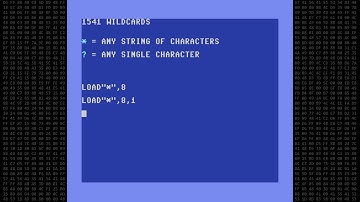Using Wildcards on the C64 and 1541 floppy drive