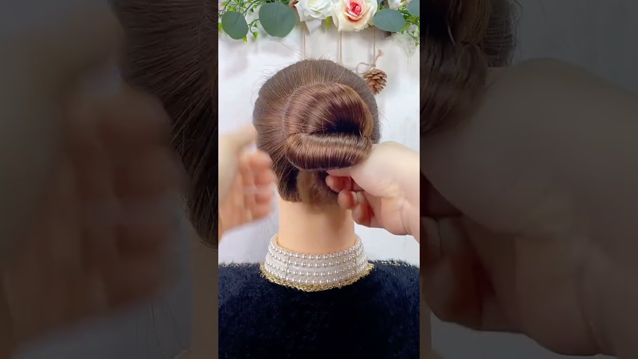 Traditional Meets Modern ✨ Stunning Bun Hairstyle⚡😍