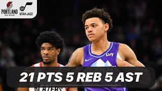 Keyonte George Vs Portland Trail Blazers 21 Pts - 5 Reb - 5 Ast - 2 Stl 02-25-2025 Highlights