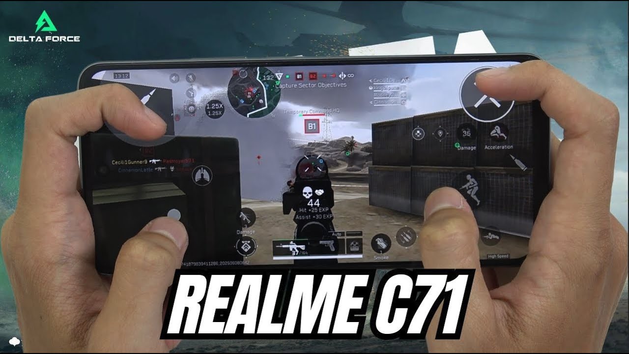 Realme C71 test game Delta Force | Unisoc T7250