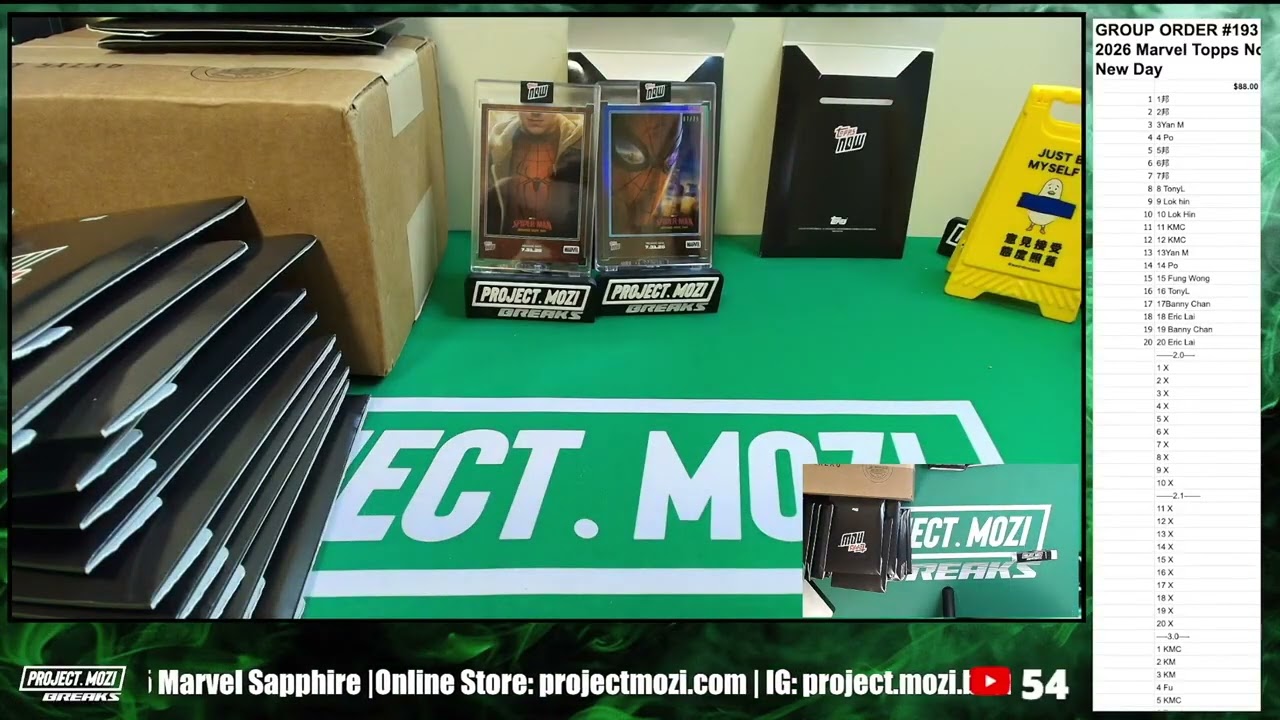 Project Mozi Breaks - Group Order #193 Topps Now Spider-Man Brand
