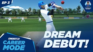 #3 Dream Red Ball Cricket Debut! - Cricket 22 My Career Mode - RahulRKGamer screenshot 4