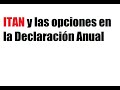 ITAN y las opciones en la Declaración Anual