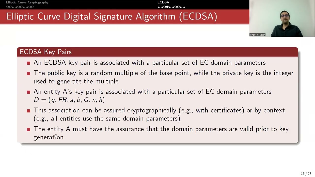 Elliptic Curve Digital Signature Algoritm