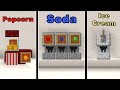 Minecraft: 3 Food Machine Ideas (Popcorn, Soda, Ice Cream)
