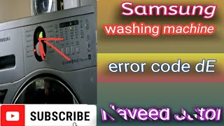 Samsung washing machine DE error code Door lock fault