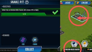 Jurassic World The Game, Extinction roller coaster mission #akaibb #jurassicworldthegame #youtube screenshot 5