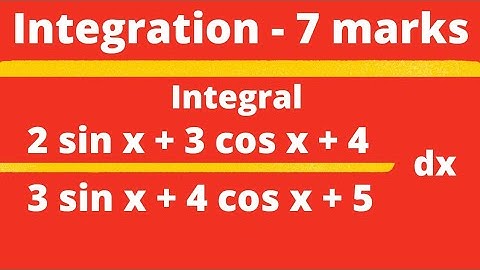 Integration | 7 marks problem @EAG