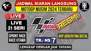 Jadwal MotoGp 2024 Terbaru~Jadwal Siaran Langsung Race Motogp 2024 Lengkap Jam Tayang~Live Trans7