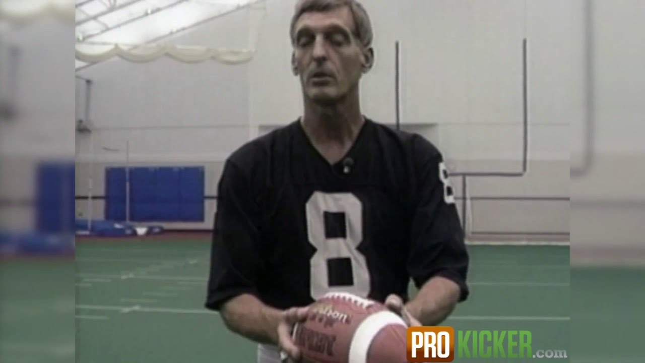 Ray Guy Punting Instruction How to Punt a Football "Ball Alignment" Lesson 5 YouTube