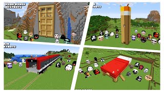 COMPILATION OF BEST SURVIVAL HOUSES WITH NEXTBOTS PART 2 in Minecraft  Gameplay  Coffin Meme