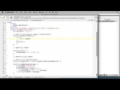 HTML5 Background Processes with Web Workers detecting