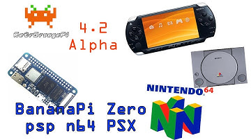 BananaPi Zero - RetrORangePi 4.2 ALPHA #Gameplay 2# N64 PSX PSP