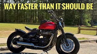 Beating Traffic on the Triumph Bonneville Bobber