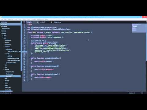 laravel 4 example   a kind of validation rules inside the User model
