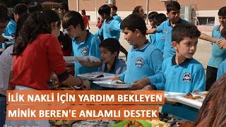 İlik nakli için yardım bekleyen minik Beren'e anlamlı destek