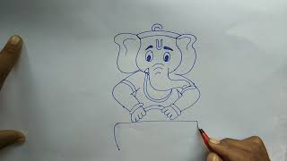 How to draw Ganpati Bappa/ God Ganesha Drawing/ गणेश जी बनाना सीखे