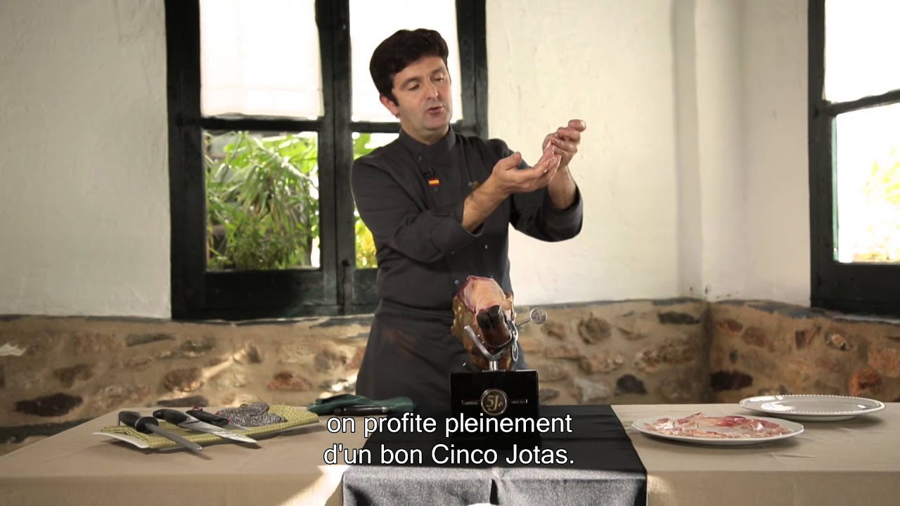 Comment couper un Jambon Ibérique Cinco Jotas
