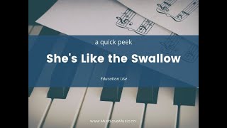 She's Like the Swallow (how to play on piano)