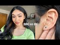 ear stretching pt. 3 | 10g to 8g