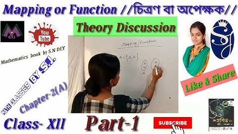 Topic- "Mapping or Function"  for class XII of WBCHSE Board.