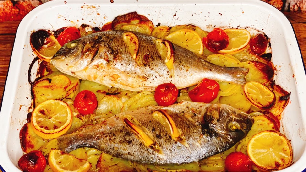 Запечённый морской лещ с картофелем | Шеф-повар на кухне